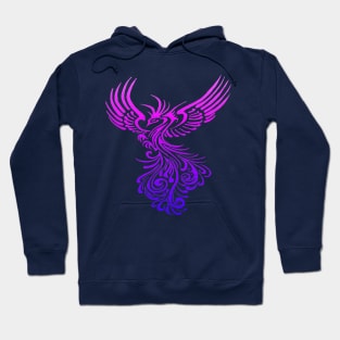 Artistic Phoenix Pink Lilac Color Blend Hoodie